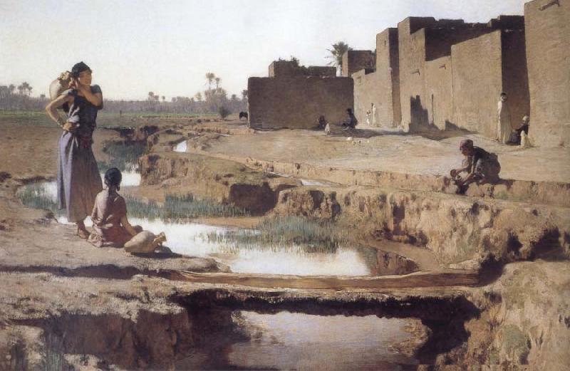 Gustave Guillaumet La Seguia,Near Biskra china oil painting image